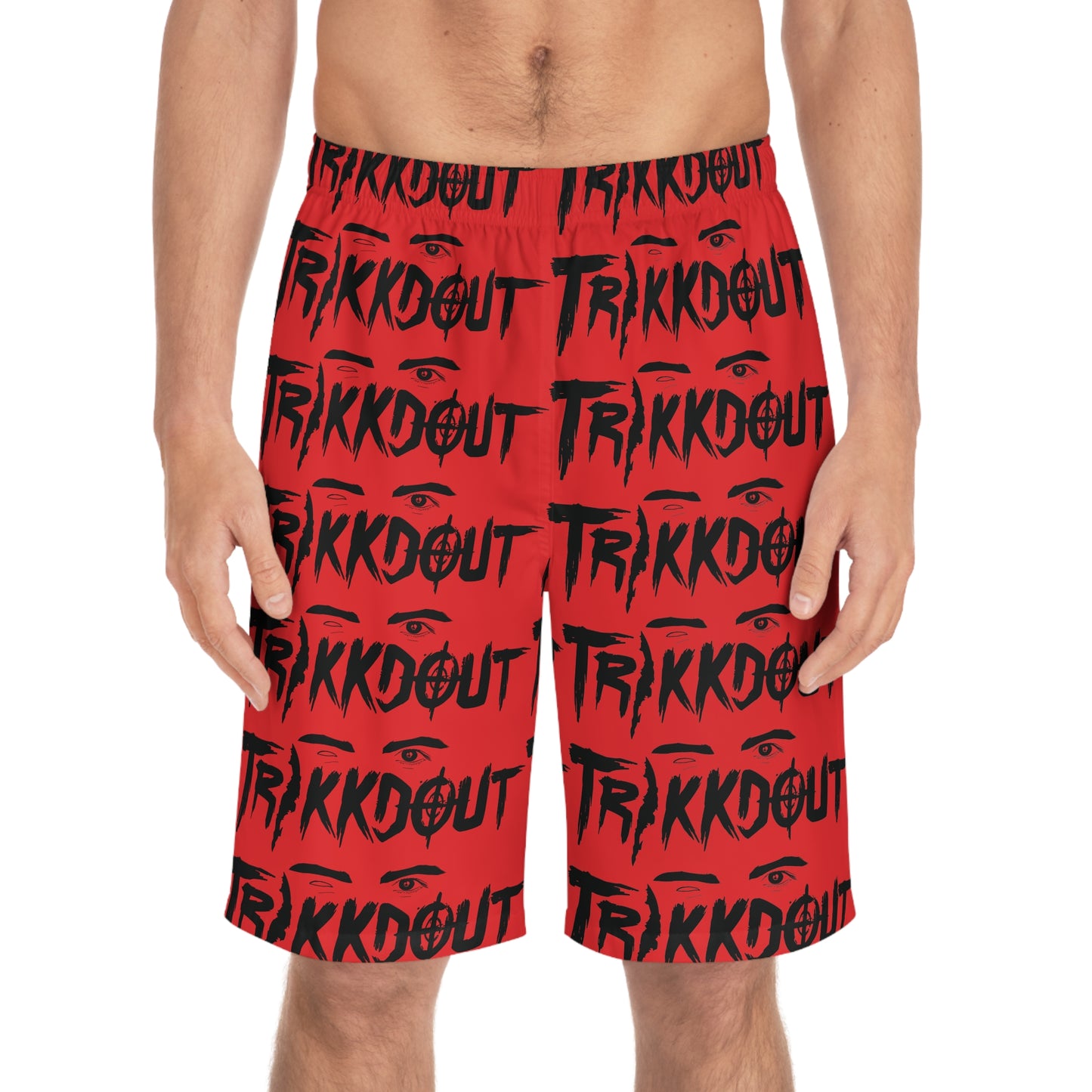 Trikkdout Custom Red Max Board Shorts