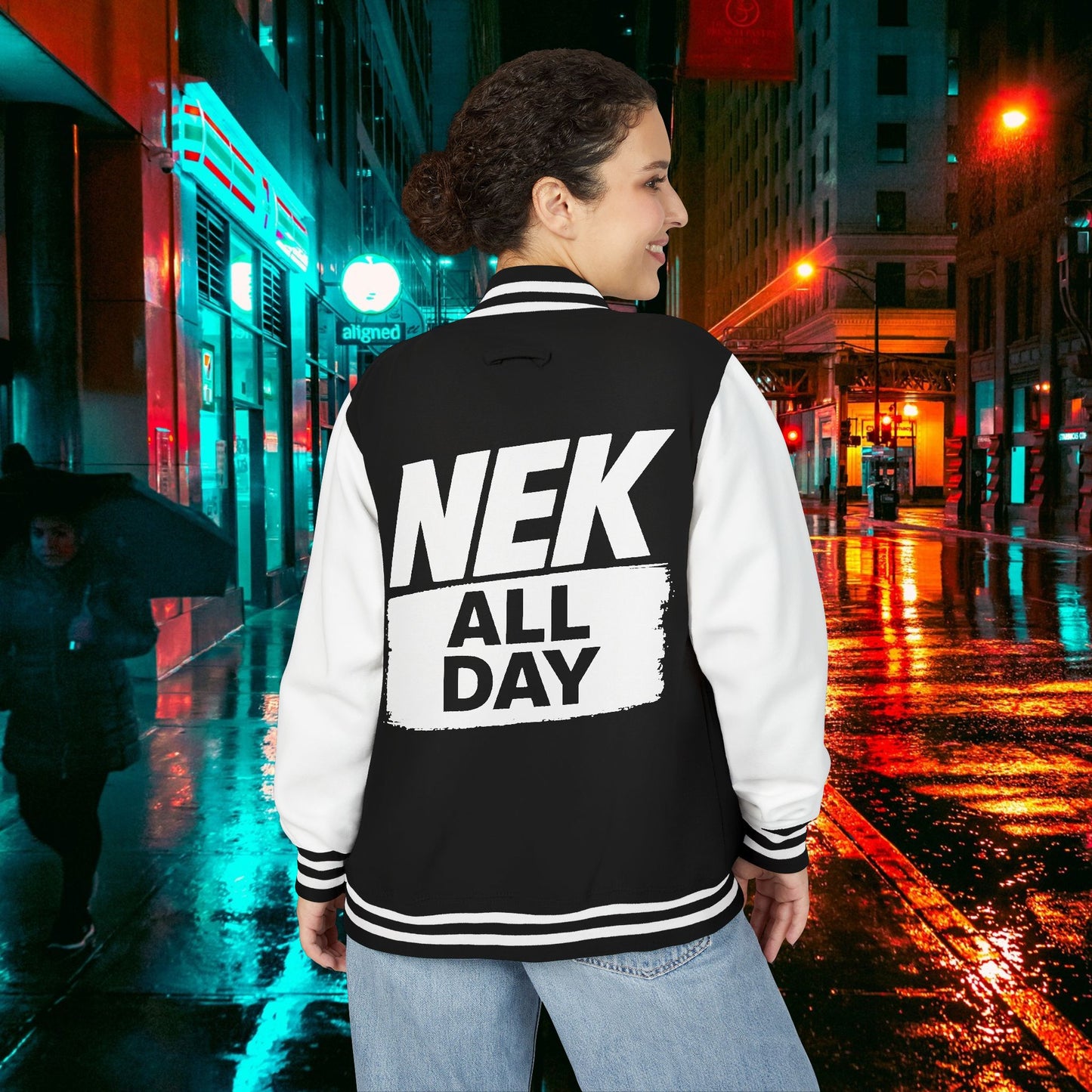 NEK ALL DAY Heavyweight Letterman Jacket