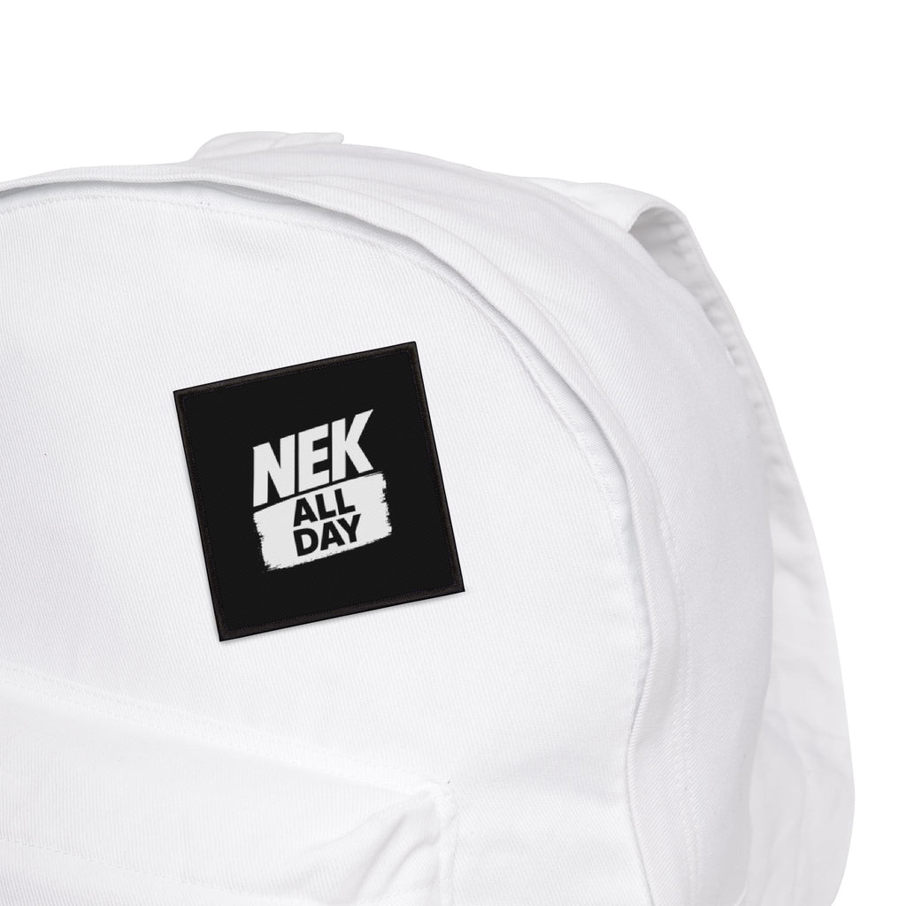 NEK ALL DAY Black Iron-On Patches