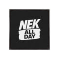 NEK ALL DAY Black Iron-On Patches