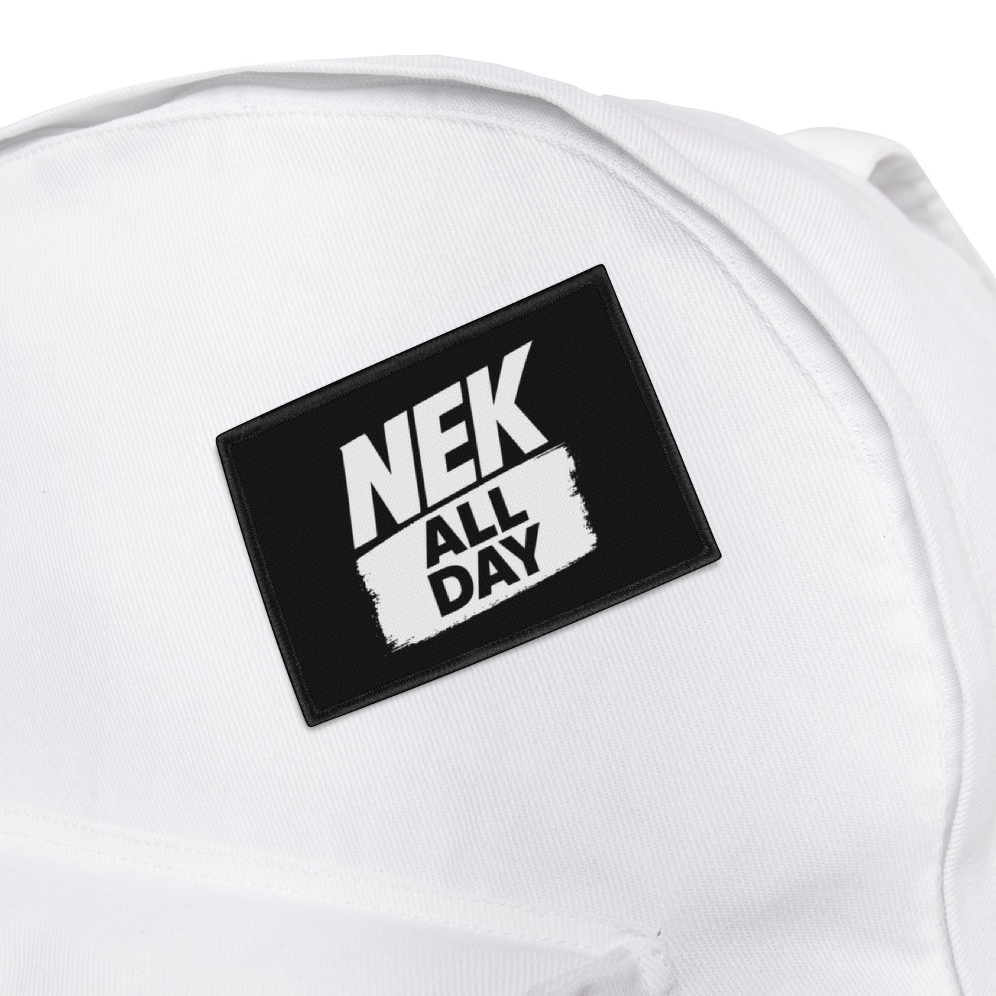 NEK ALL DAY Black Iron-On Patches