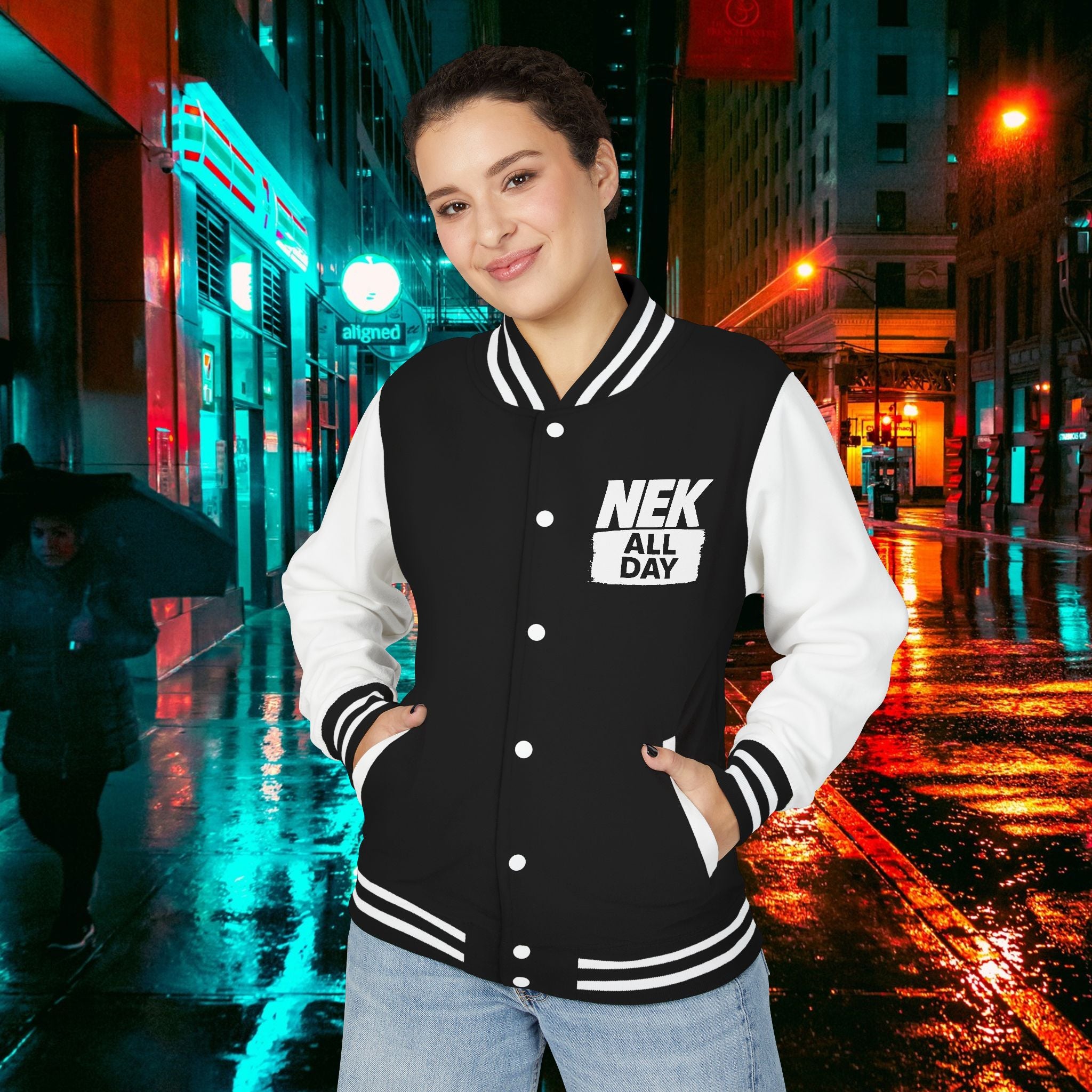 NEK ALL DAY Heavyweight Letterman Jacket – My Store