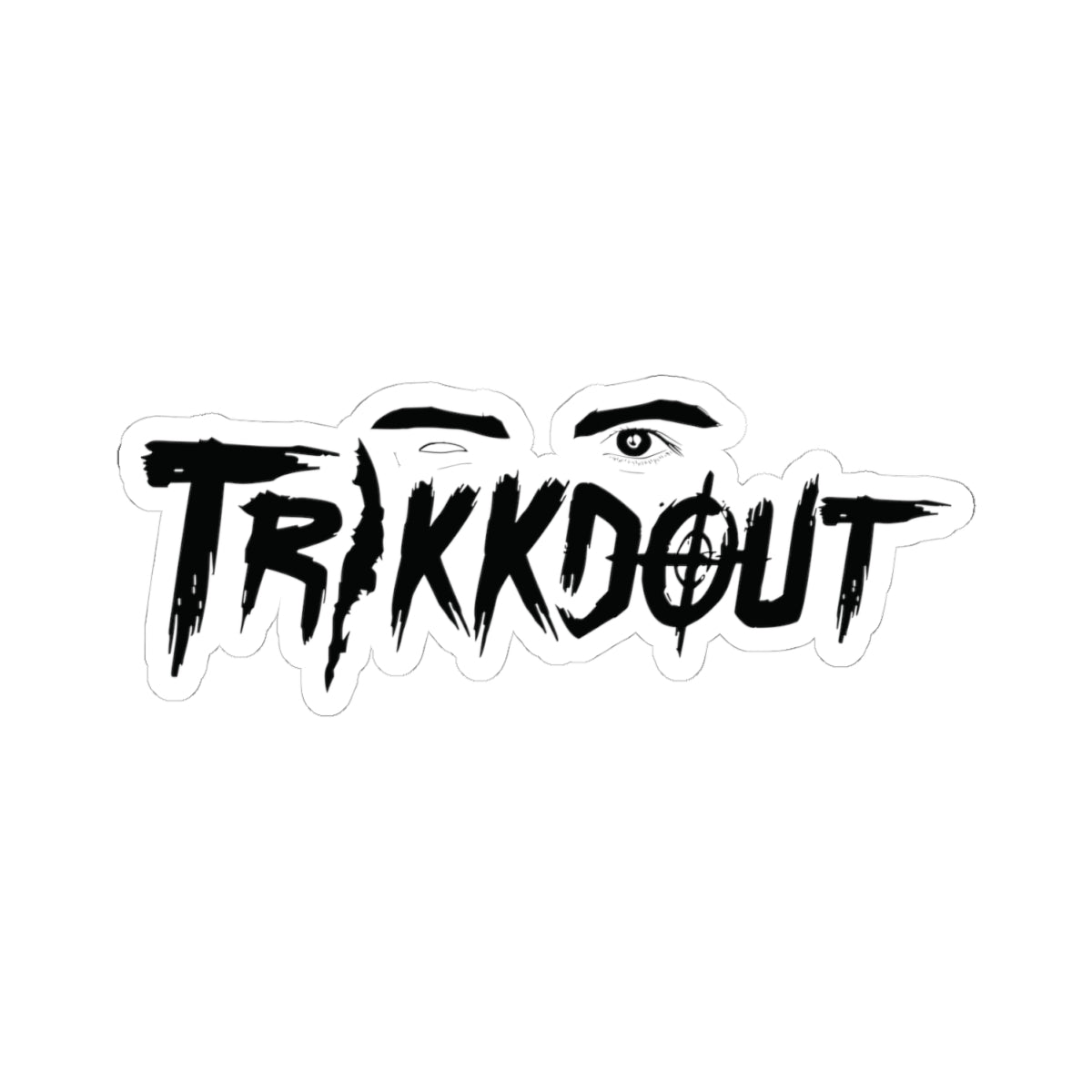 Trikkdout Black Logo Stickers
