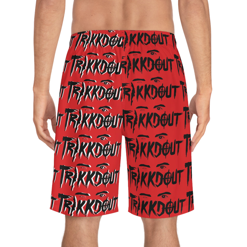 Trikkdout Custom Red Max Board Shorts