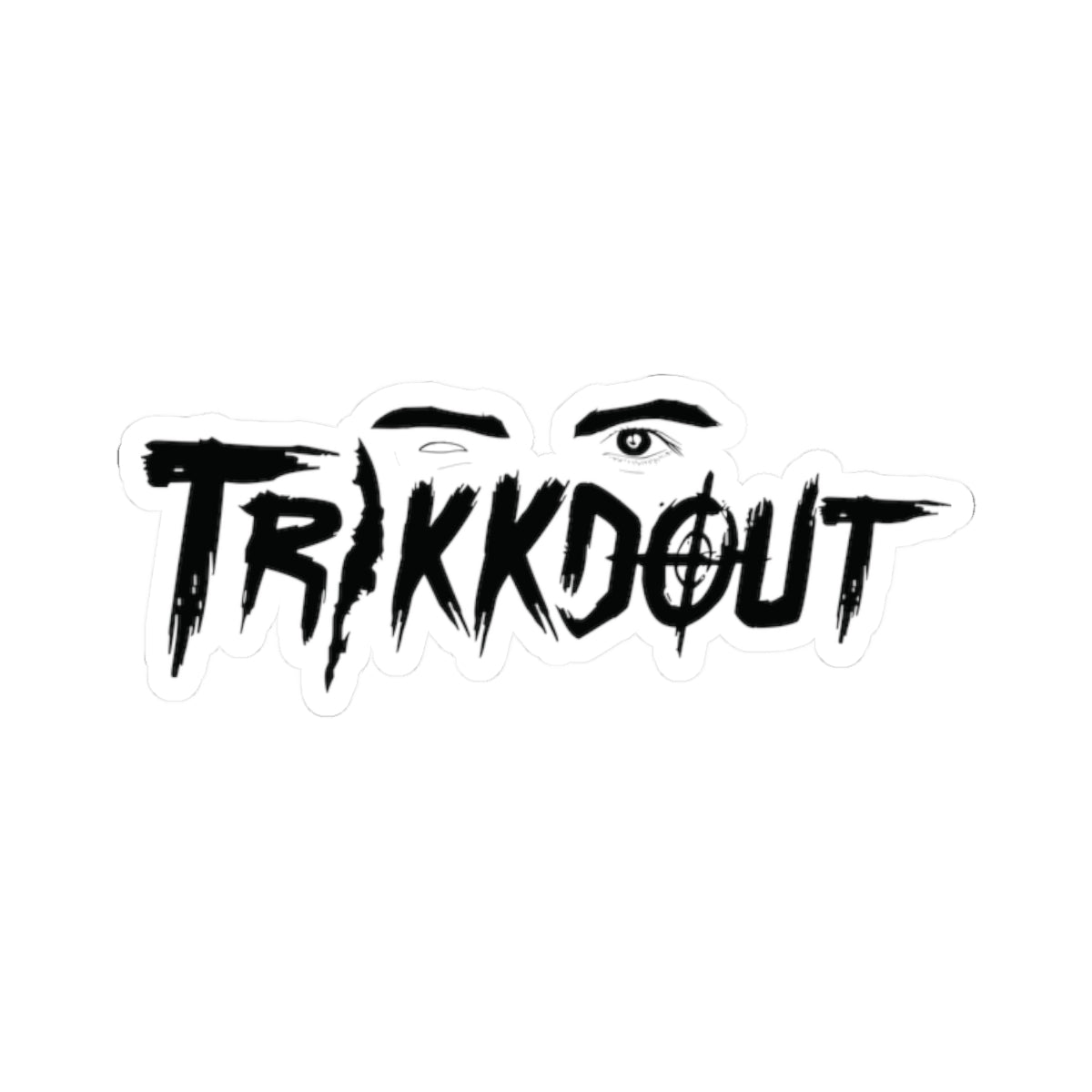 Trikkdout Black Logo Stickers